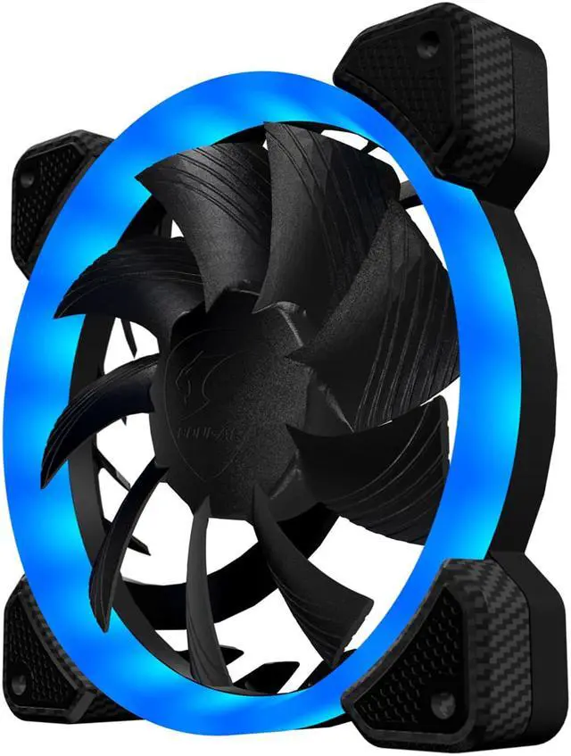 Alt view image 5 of 7 - Cougar Hydraulic Vortex RGB FCB 120 mm PMW HDB Cooling Fan with addressable RGB and Omnidirectional Lighting