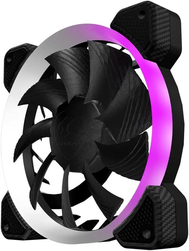 Alt view image 6 of 7 - Cougar Hydraulic Vortex RGB FCB 120 mm PMW HDB Cooling Fan with addressable RGB and Omnidirectional Lighting
