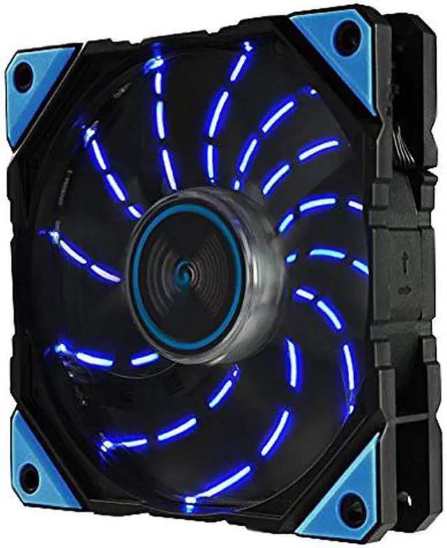 Main image of Enermax D.F. VEGAS Blue LED Light 120mm Fan Dust Free Rotation Technology High Technology PWM Speed Control, Black, UCDFV12P-BL