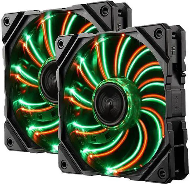Main image of Enermax D.F.VEGAS DUO 120mm Dust Free Rotation Technology DUO LED High Performance with PWM speed control Case Fan Twin Pack, UCDFVD12P-T