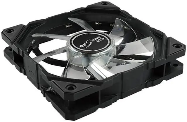 Alt view image 5 of 6 - Enermax D.F.VEGAS DUO 120mm Dust Free Rotation Technology DUO LED High Performance with PWM speed control Case Fan Twin Pack, UCDFVD12P-T