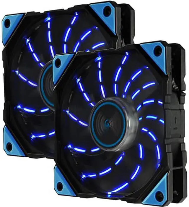 Main image of Enermax D.F.VEGAS 120mm Dust Free Rotation Technology Blue LED High Performance with PWM Speed Control Case Fan Twin Pack, UCDFV12P-BL-T