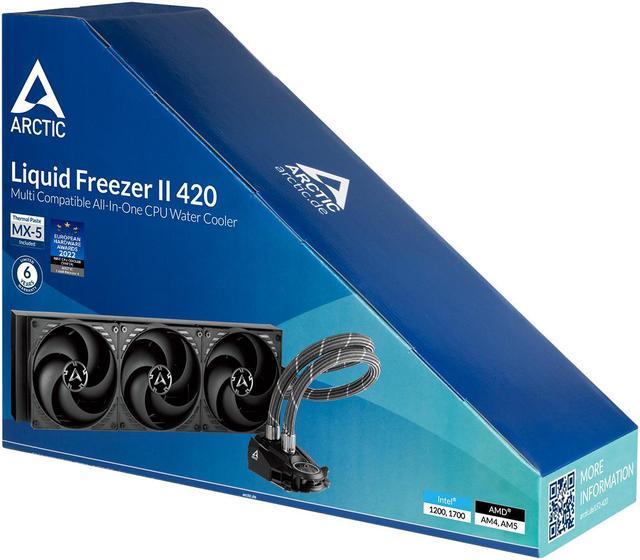 Arctic Liquid Freezer II 420 - Multi Compatible All-in-One CPU AIO Water  Cooler, Compatible with Intel & AMD, Efficient PWM Controlled Pump, Fan