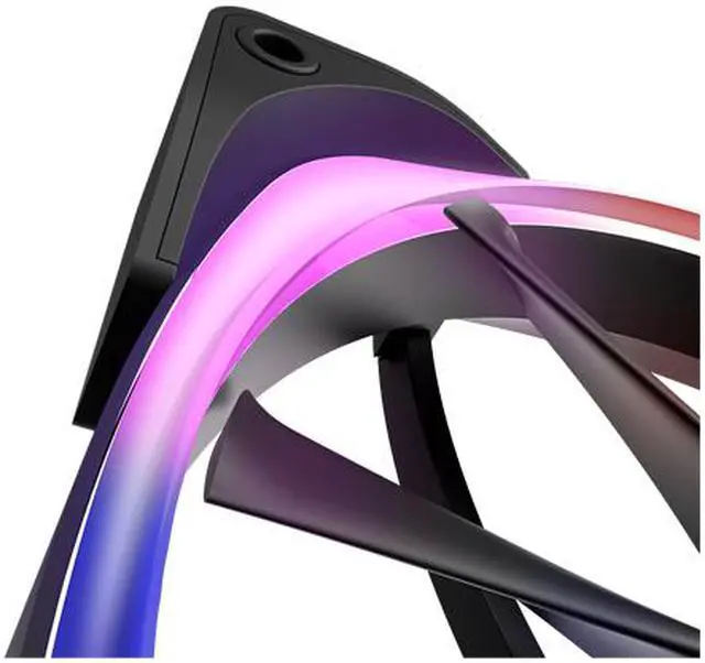 Alt view image 4 of 5 - NZXT AER RGB 2 - 140mm - Advanced Lighting Customizations - Winglet Tips - Fluid Dynamic Bearing - LED RGB PWM Fan for Hue 2 - Twin Pack + Hue 2 Lighting Controller, HF-2814C-D1