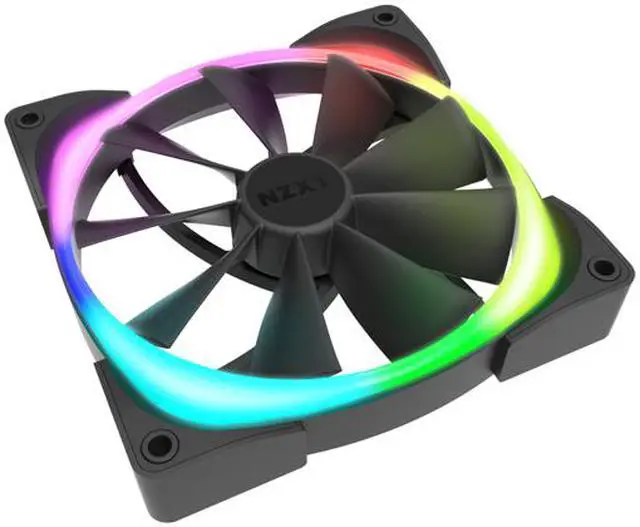 Alt view image 10 of 20 - NZXT AER RGB 2 - 120mm - RGB LED - Fluid Dynamic Bearing - PWM Fan for Hue 2 - Single