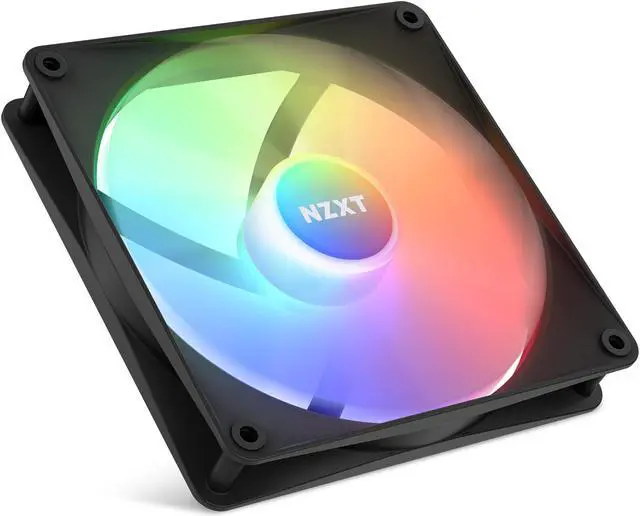 Alt view image 2 of 14 - NZXT F140 RGB Core - 140mm Hub-Mounted RGB Fan - 8 Individually-Addressable LEDs - Semi-Translucent Blades - High Static Pressure & Airflow - Quiet Operation - PWM Control - CAM Software - Black