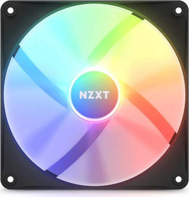 Alt view image 3 of 14 - NZXT F140 RGB Core - 140mm Hub-Mounted RGB Fan - 8 Individually-Addressable LEDs - Semi-Translucent Blades - High Static Pressure & Airflow - Quiet Operation - PWM Control - CAM Software - Black