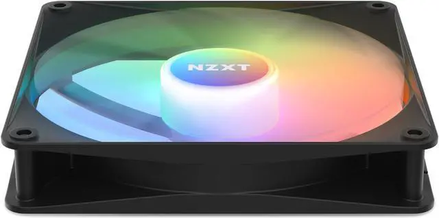 Alt view image 4 of 14 - NZXT F140 RGB Core - 140mm Hub-Mounted RGB Fan - 8 Individually-Addressable LEDs - Semi-Translucent Blades - High Static Pressure & Airflow - Quiet Operation - PWM Control - CAM Software - Black