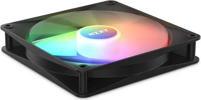Alt view image 6 of 14 - NZXT F140 RGB Core - 140mm Hub-Mounted RGB Fan - 8 Individually-Addressable LEDs - Semi-Translucent Blades - High Static Pressure & Airflow - Quiet Operation - PWM Control - CAM Software - Black