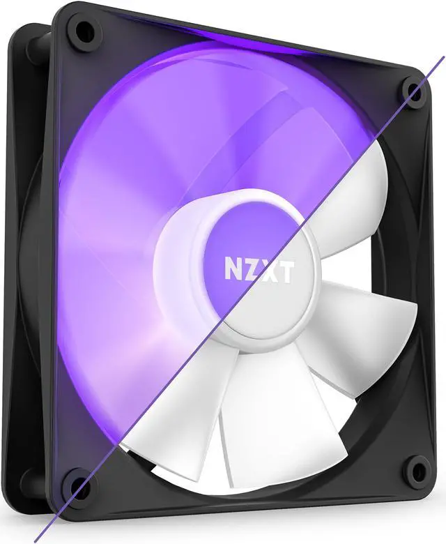 Alt view image 8 of 14 - NZXT F140 RGB Core - 140mm Hub-Mounted RGB Fan - 8 Individually-Addressable LEDs - Semi-Translucent Blades - High Static Pressure & Airflow - Quiet Operation - PWM Control - CAM Software - Black