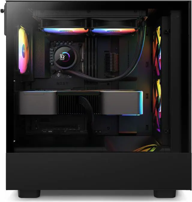 Alt view image 10 of 14 - NZXT F140 RGB Core - 140mm Hub-Mounted RGB Fan - 8 Individually-Addressable LEDs - Semi-Translucent Blades - High Static Pressure & Airflow - Quiet Operation - PWM Control - CAM Software - Black