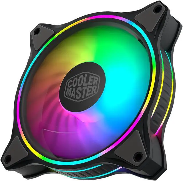Alt view image 3 of 6 - Cooler Master MasterFan MF120 HALO Addressable RGB 120mm Fan with Duo-Ring ARGB LED Lighting