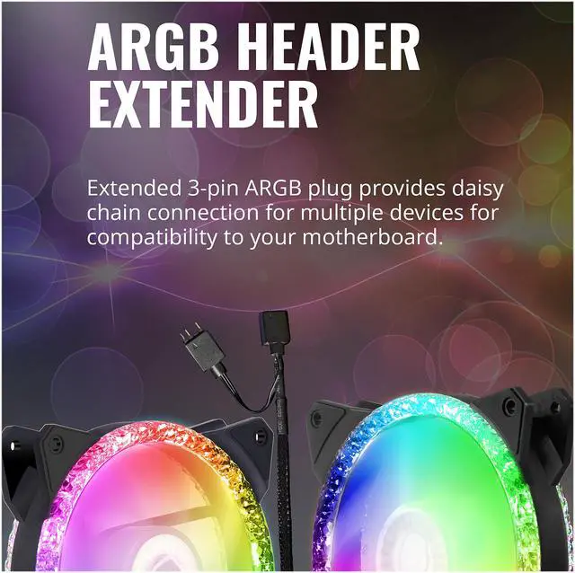 Alt view image 12 of 12 - Cooler Master MasterFan MF120 Prismatic Addressable RGB 120mm Fan with Radiant Crystalline Lighting Effect - Crystallized Loop with Tri-Loop ARGB Lighting, 24+6 Individually controlled ARGB LEDs