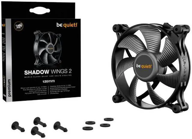 Alt view image 5 of 5 - be quiet! Shadow Wings 2 120mm, Airflow-optimized Fan Blades, Whisper-quiet Operation and Reliable Cooling