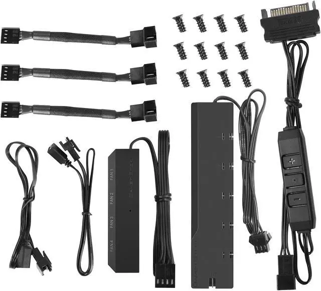 Alt view image 14 of 15 - DeepCool MF120 GT A-RGB X-Frame, 5V 3-Pin Motherboard Connector, included 4-port PWM Fan Hub, 6-port RGB hub and Wire Controller, 3 Fan Pack