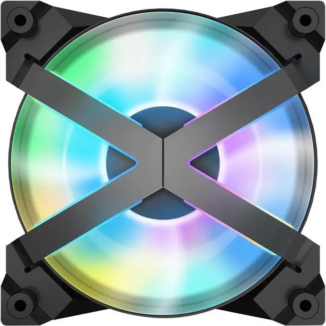 Alt view image 2 of 15 - DeepCool MF120 GT A-RGB X-Frame, 5V 3-Pin Motherboard Connector, included 4-port PWM Fan Hub, 6-port RGB hub and Wire Controller, 3 Fan Pack