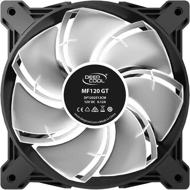 Alt view image 7 of 15 - DeepCool MF120 GT A-RGB X-Frame, 5V 3-Pin Motherboard Connector, included 4-port PWM Fan Hub, 6-port RGB hub and Wire Controller, 3 Fan Pack