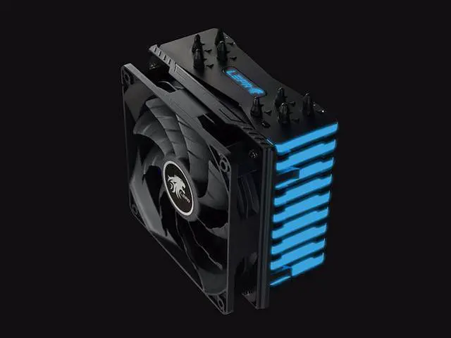 Alt view image 4 of 7 - LEPA NEOllusion RGB High Performance 200W+ TDP, for Intel/ AMD Universal Socket, AM4 / LGA 1700/1200/1151, 4 Direct Contact Heat Pipes, 120mm Silent PWM Fan LGA 1700 Compatible