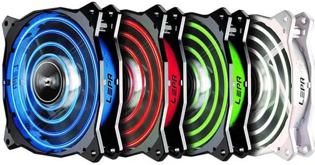 Alt view image 7 of 8 - Lepa Chopper Advance 120mm High Performance LED PC Case Fan - Blue