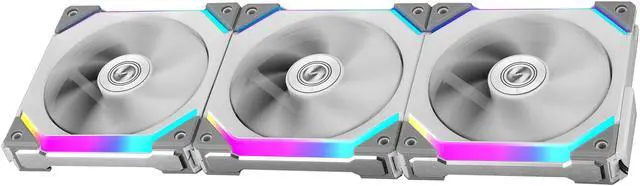Alt view image 3 of 6 - LIAN LI UNI FAN SL120 RGB White 3x 12cm Fan Pack with Controller - UF-SL120-3W