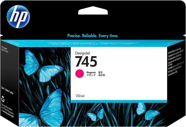 Main image of HP 745 130-ml DesignJet Magenta Ink Cartridge, F9J95A