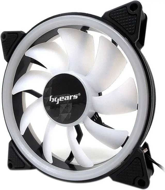 Alt view image 2 of 10 - BGears b-DualRing 120mm 30 White LEDs fan with 101 CFM at 2000 RPM