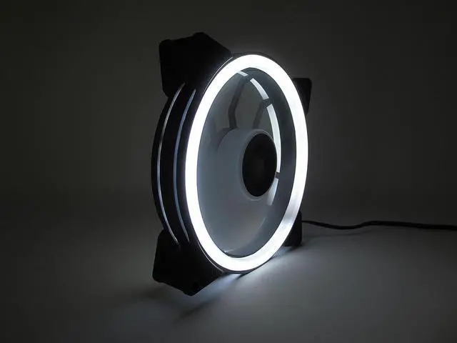 Alt view image 8 of 10 - BGears b-DualRing 120mm 30 White LEDs fan with 101 CFM at 2000 RPM
