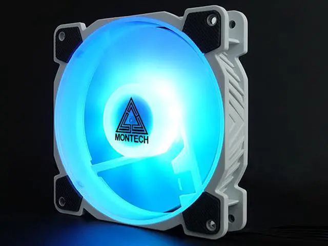 Alt view image 4 of 6 - Montech Z3 PRO Addressable RGB 120mm Fan, 3 in 1 with Lighting Controller, PWM Control for Computer Case, ARGB Remote Controller, Programmable Lighting Effects, White Fan Frame