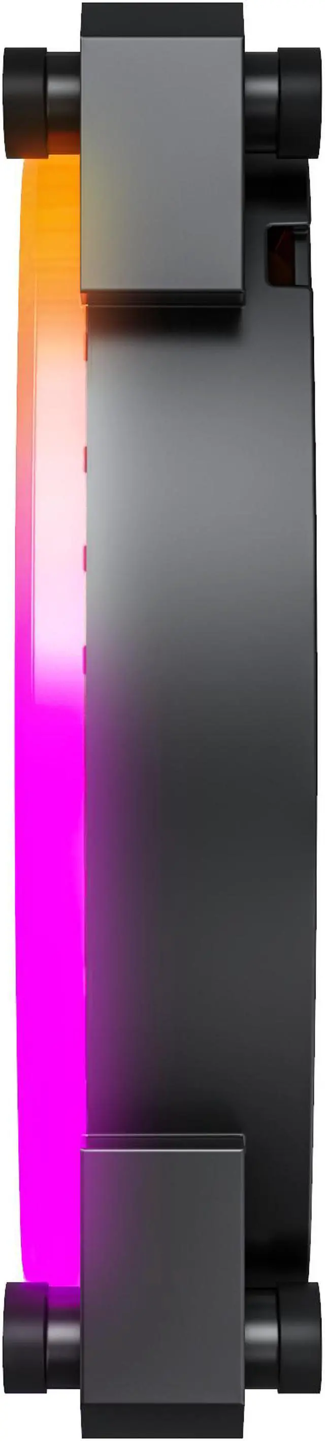 Alt view image 6 of 6 - Montech RX 140 ARGB Reversed Fan 1600PWM, High-End Durability, Silent Performance, and Stunning ARGB Design (140mm, Black)