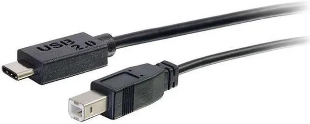 Alt view image 2 of 5 - C2G 28859 6FT USB 2.0 USB-C TO USB-B CABLE M/M - BLACK
