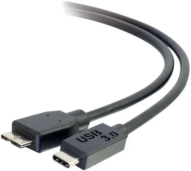 Main image of C2G 28862 USB 3.0 (USB 3.1 Gen 1) USB-C to USB Micro-B Cable M/M (3 Feet) Thunderbolt 3, Tablet, Chromebook Pixel, Samsung Galaxy TabPro S, LG G6, MacBook