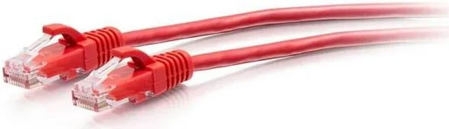 Main image of C2G 1ft Cat6a Snagless Unshielded UTP Slim Ethernet Patch Cable Red C2G30160