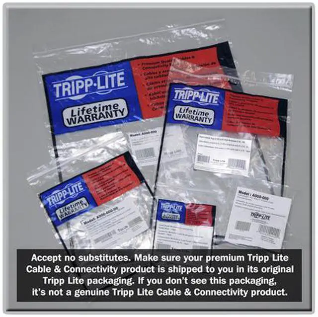 Alt view image 2 of 2 - Tripp Lite Cat6 Gigabit Snagless Molded Patch Cable (RJ45 M/M), Black, 2 ft., 50-Piece Bulk Pack (N201-002-BK50BP)