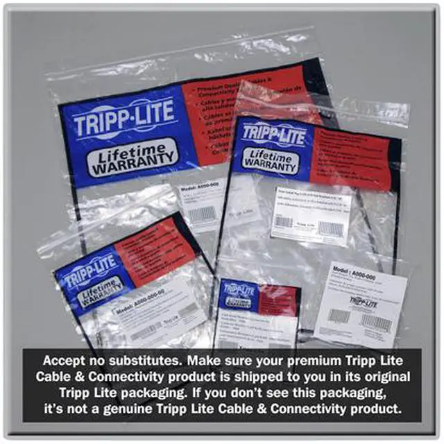 Alt view image 2 of 2 - TRIPP LITE CONNECTIVITY N201-003-BK50BP 3FT CAT6 PATCH CABLE M/M BLACK