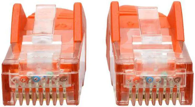 Alt view image 4 of 5 - Tripp Lite Cat6 Gigabit Ethernet Snagless Molded Patch Cable UTP Orange RJ45 M/550Mhz 2Ft 2' (N201-002-OR)