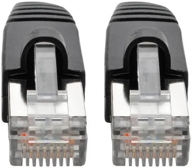 Alt view image 2 of 5 - Tripp Lite Cat6a Snagless Shielded STP Patch Cable 10G, PoE, Black M/M 25 ft. (N262-025-BK)