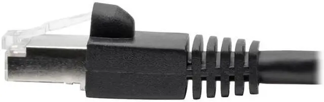 Alt view image 4 of 5 - Tripp Lite Cat6a Snagless Shielded STP Patch Cable 10G, PoE, Black M/M 25 ft. (N262-025-BK)