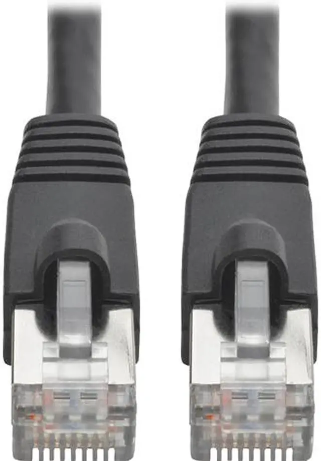 Main image of Tripp Lite Cat6a Snagless Shielded STP Patch Cable 10G, PoE, Black M/M 20 ft. (N262-020-BK)