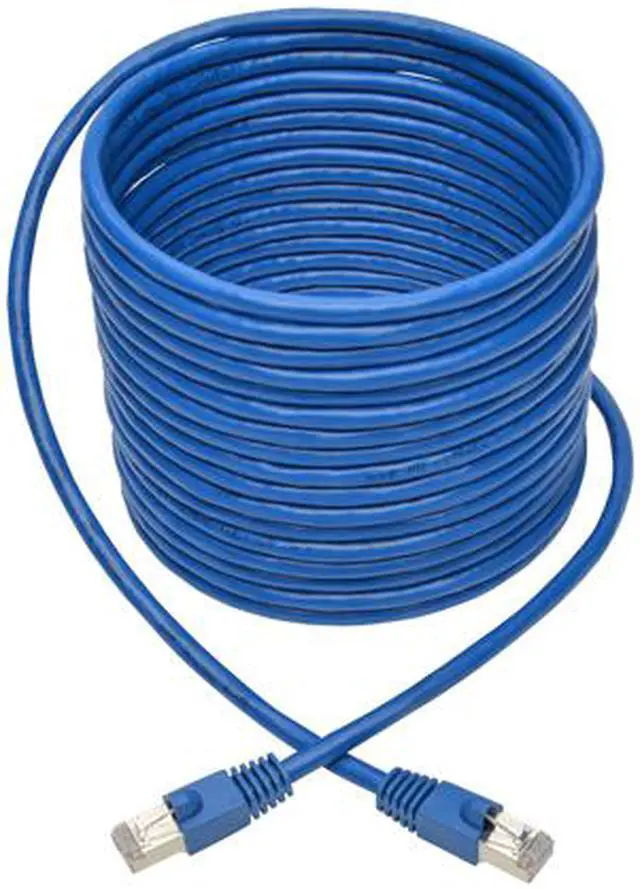 Alt view image 5 of 5 - Tripp Lite Cat6a Snagless Shielded STP Patch Cable 10G, PoE, Blue M/M 25 ft. (N262-025-BL)