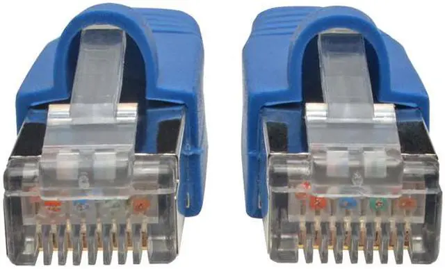 Alt view image 2 of 5 - Tripp Lite Cat6a Snagless Shielded STP Patch Cable 10G, PoE, Blue M/M 25 ft. (N262-025-BL)