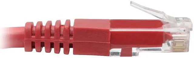 Alt view image 4 of 5 - Tripp Lite Premium Cat5/5e/6 Gigabit Molded Patch Cable, 24 AWG, 550 MHz/1 Gbps (RJ45 M/M), Red, 100 ft. (N200-100-RD)