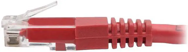 Alt view image 5 of 5 - Tripp Lite Premium Cat5/5e/6 Gigabit Molded Patch Cable, 24 AWG, 550 MHz/1 Gbps (RJ45 M/M), Red, 100 ft. (N200-100-RD)