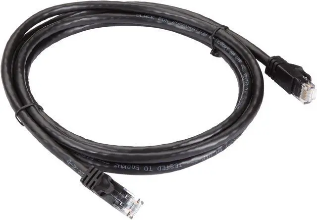 Alt view image 2 of 2 - BLACK BOX CAT6APC-010-BK CAT6A 500-MHZ SLIMLINE MOLDED SNAGLESS STRANDED ETHERNET PATCH CABLE - UNSHIELDE