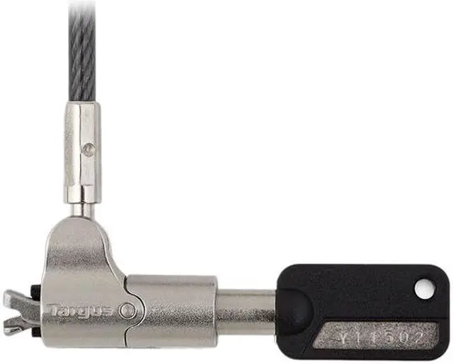 Alt view image 5 of 6 - Targus DEFCON N-KL Mini Keyed Cable Lock - TAA Compliant - Black, Silver - Vinyl, Galvanized Steel - 6 ft - For Notebook, Tablet – 1 Pack - ASP65GLX
