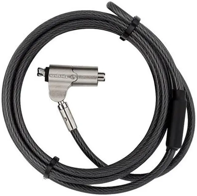 Alt view image 2 of 6 - Targus DEFCON N-KL Mini Keyed Cable Lock - TAA Compliant - Black, Silver - Vinyl, Galvanized Steel - 6 ft - For Notebook, Tablet – 1 Pack - ASP65GLX