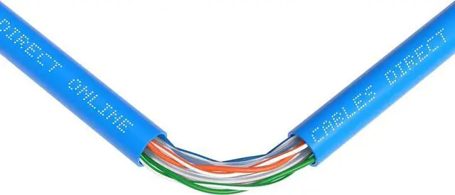 Alt view image 4 of 6 - Cables Direct Online CAT6 1000ft Solid Ethernet LAN Cable Copper Clad Aluminum (CCA) 23AWG High-Speed Network, Gaming, Streaming, and Office Use Blue