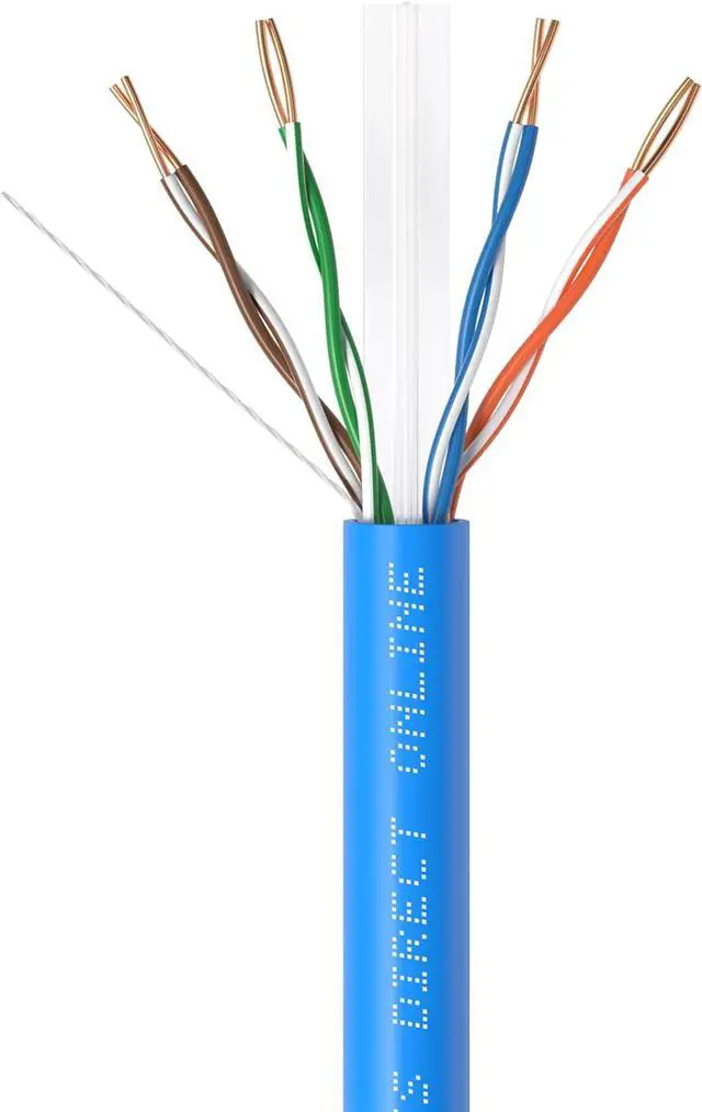 Alt view image 5 of 6 - Cables Direct Online CAT6 1000ft Solid Ethernet LAN Cable Copper Clad Aluminum (CCA) 23AWG High-Speed Network, Gaming, Streaming, and Office Use Blue