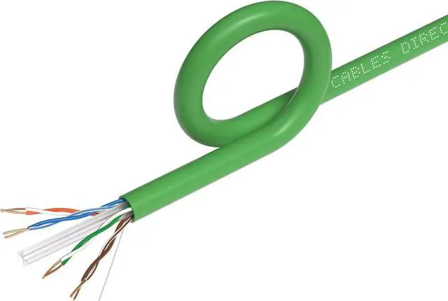 Alt view image 2 of 7 - Cables Direct Online CAT6 1000ft Solid Ethernet LAN Cable Copper Clad Aluminum (CCA) 23AWG High-Speed Network, Gaming, Streaming, and Office Use Green