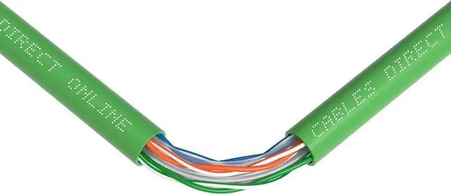 Alt view image 5 of 7 - Cables Direct Online CAT6 1000ft Solid Ethernet LAN Cable Copper Clad Aluminum (CCA) 23AWG High-Speed Network, Gaming, Streaming, and Office Use Green