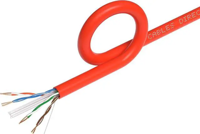 Alt view image 2 of 7 - Cables Direct Online CAT6 1000ft Solid Ethernet LAN Cable Copper Clad Aluminum (CCA) 23AWG High-Speed Network, Gaming, Streaming, and Office Use Red
